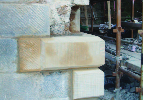 A close up image of a stone wall